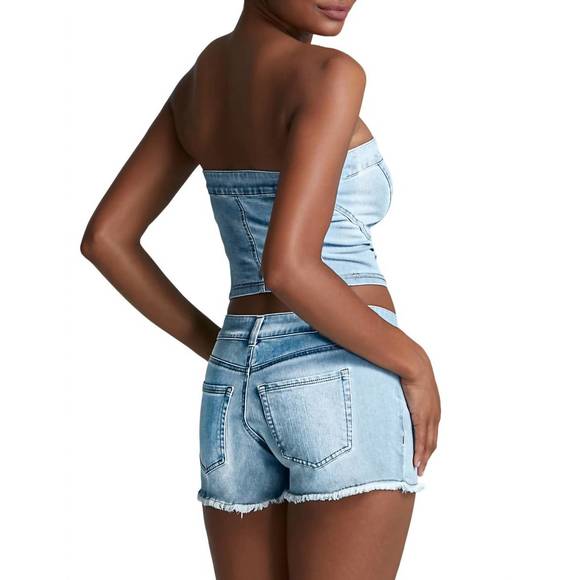 NEW COMMANDO do it all denim tube top in washed indigo - Picture 2 of 2